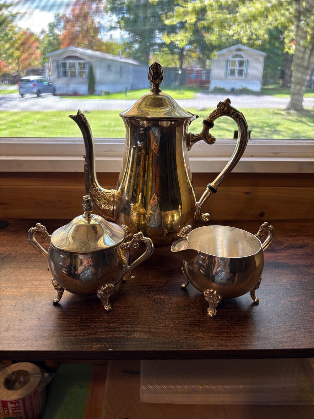 Vintage Silver-Plated Coffee and Tea Set - 3 Piece (Silver Color)